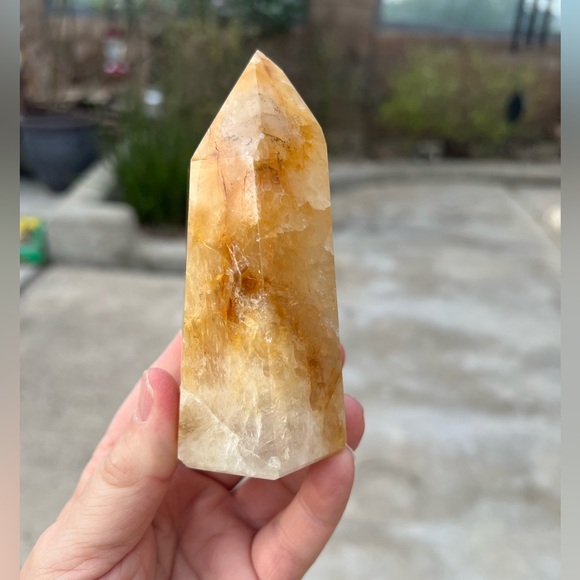 Golden Healer Quartz Crystal Tower - Picture 2 of 9